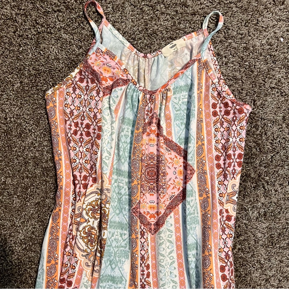 Entro Patchwork Print Jumpsuit Size Medium - image 5